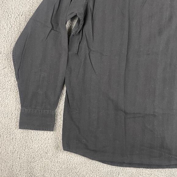 Avirex Men's XL Black Embroidered Cotton Polyester Long Sleeve Button Up Shirt - Picture 15 of 15